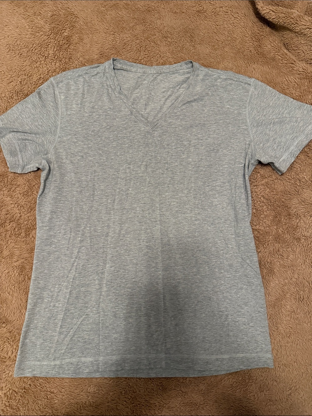 lululemon athletica Light Heather Gray V-Neck Tee